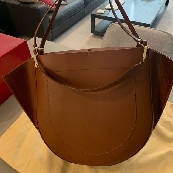 Wandler Mia Leather Tote Bag in Tan (New w/ Box) - Picture 3 of 5